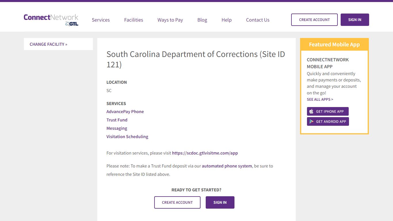 South Carolina Department of Corrections | ConnectNetwork